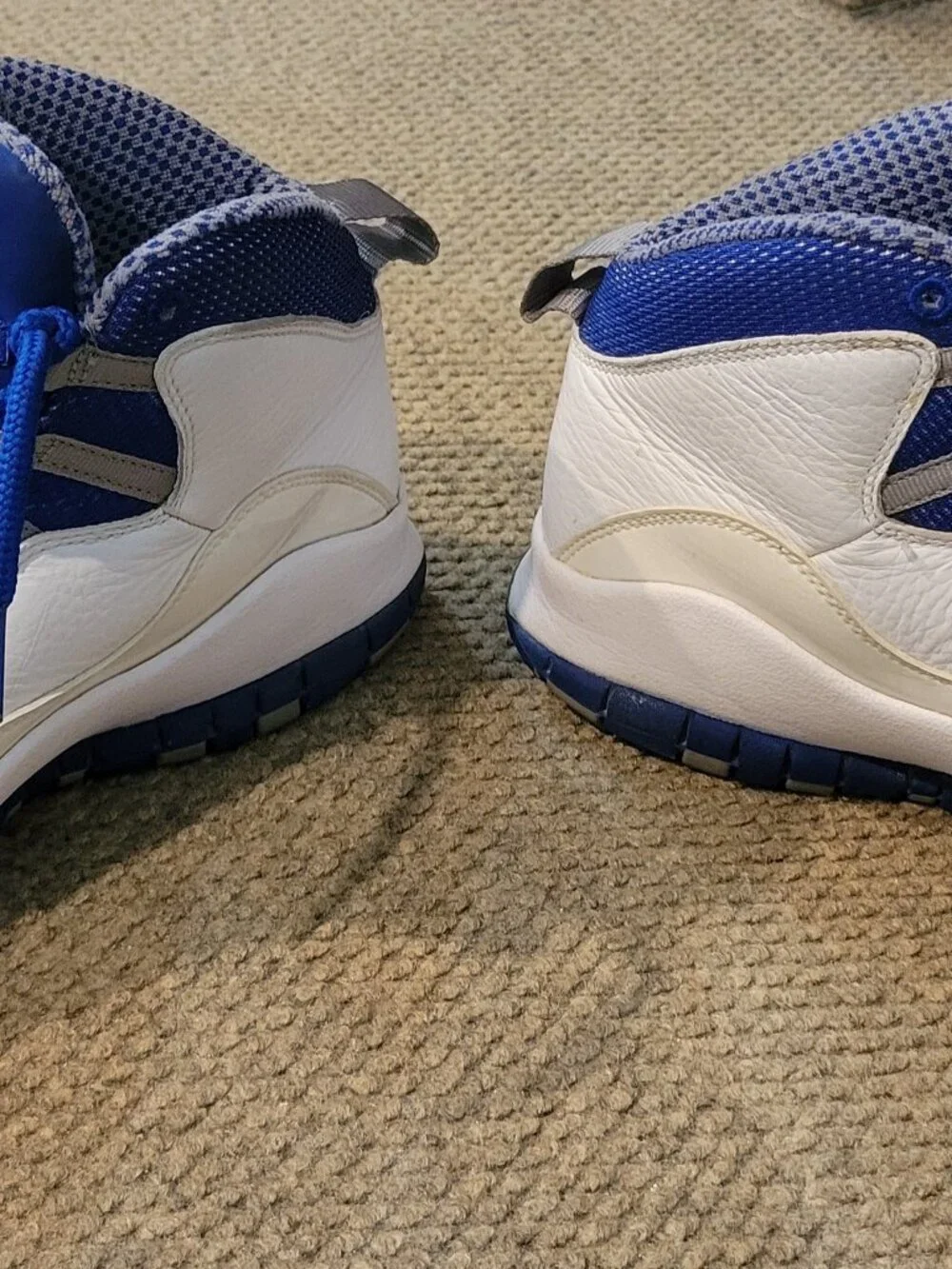 Air Jordan 10 Retro TXT Old Royal 2011 White Blue Grey 487214-107 Sz 9.5